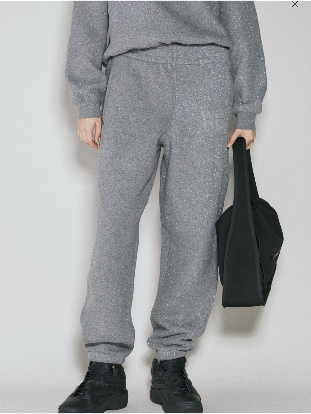 NWT Alexander Wang Glitter Terry Track Pants